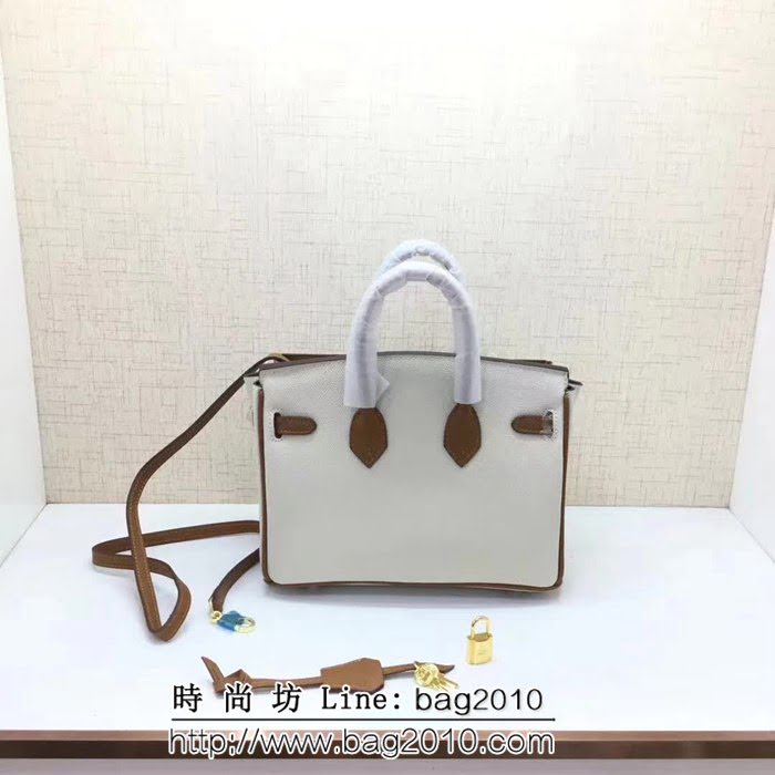 愛馬仕Herme*brikin 拼色 半手工牛皮包 可手提斜跨 0AM1442